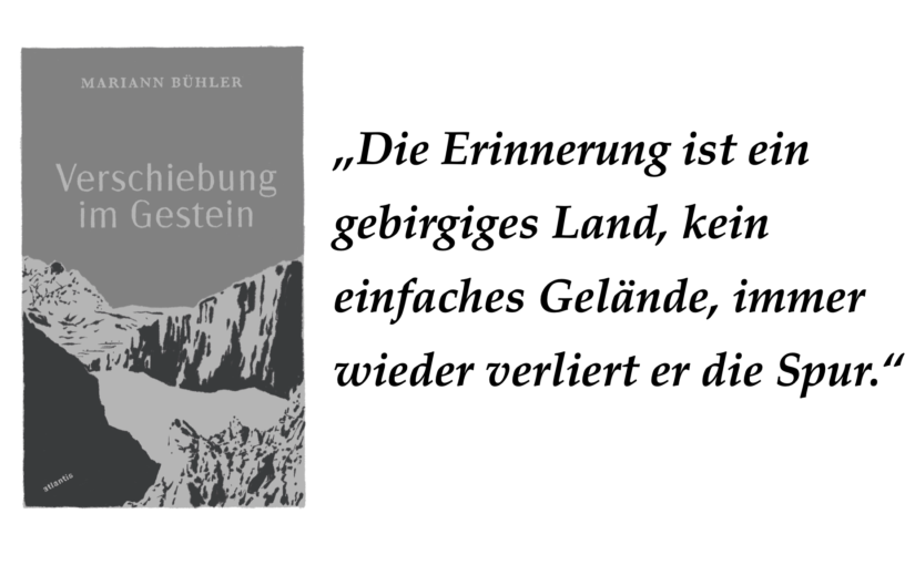 Mariann Bühler «Verschiebung im Gestein», Atlantis #SchweizerBuchpreis 24/09